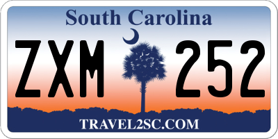 SC license plate ZXM252