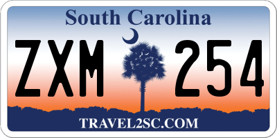 SC license plate ZXM254