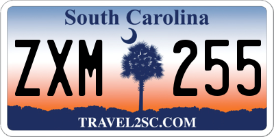 SC license plate ZXM255