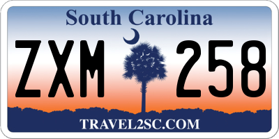 SC license plate ZXM258