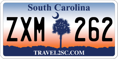 SC license plate ZXM262