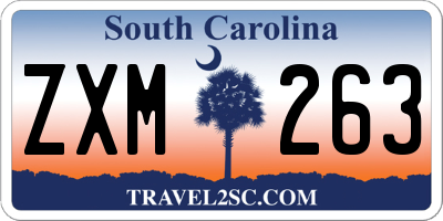 SC license plate ZXM263