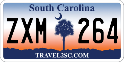 SC license plate ZXM264