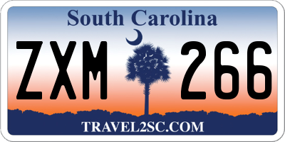 SC license plate ZXM266