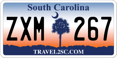 SC license plate ZXM267