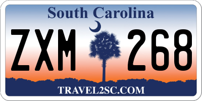 SC license plate ZXM268