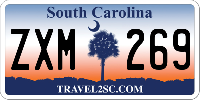 SC license plate ZXM269