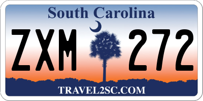 SC license plate ZXM272
