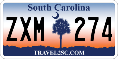 SC license plate ZXM274