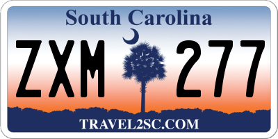 SC license plate ZXM277