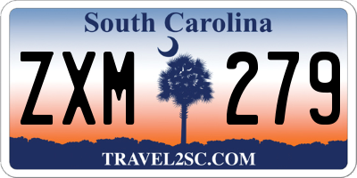 SC license plate ZXM279