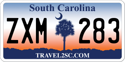 SC license plate ZXM283