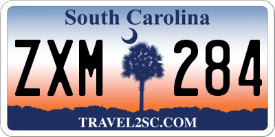 SC license plate ZXM284
