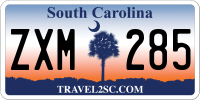 SC license plate ZXM285