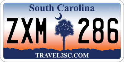 SC license plate ZXM286