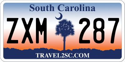 SC license plate ZXM287