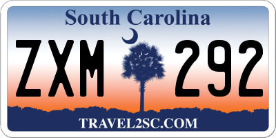 SC license plate ZXM292