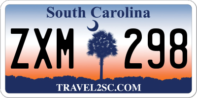 SC license plate ZXM298