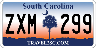 SC license plate ZXM299
