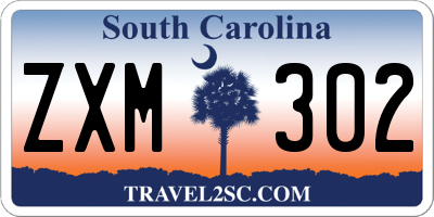 SC license plate ZXM302