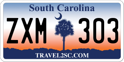 SC license plate ZXM303