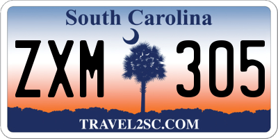 SC license plate ZXM305