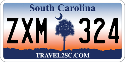 SC license plate ZXM324