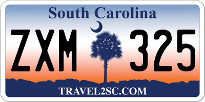 SC license plate ZXM325