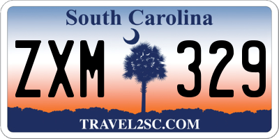 SC license plate ZXM329