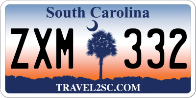 SC license plate ZXM332