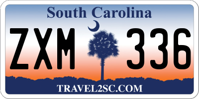 SC license plate ZXM336