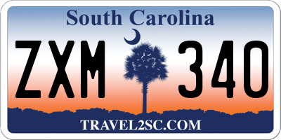 SC license plate ZXM340