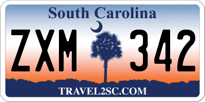 SC license plate ZXM342