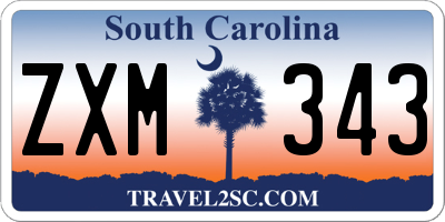 SC license plate ZXM343