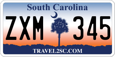 SC license plate ZXM345