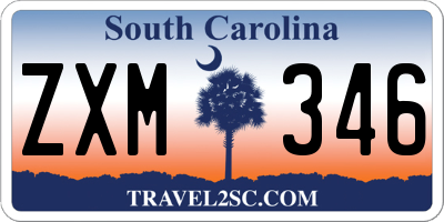 SC license plate ZXM346