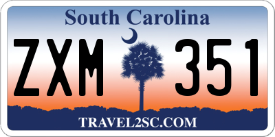 SC license plate ZXM351