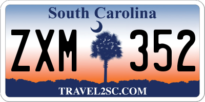 SC license plate ZXM352