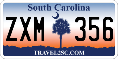 SC license plate ZXM356