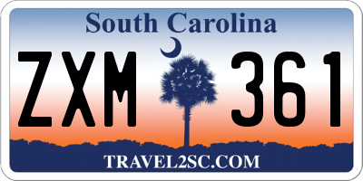 SC license plate ZXM361