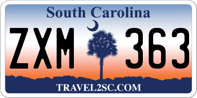 SC license plate ZXM363