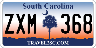 SC license plate ZXM368