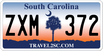 SC license plate ZXM372