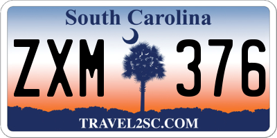 SC license plate ZXM376