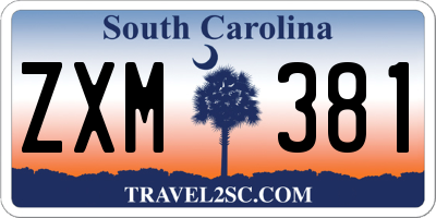 SC license plate ZXM381