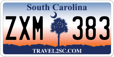 SC license plate ZXM383