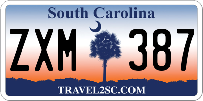 SC license plate ZXM387