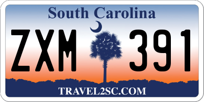 SC license plate ZXM391