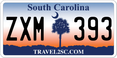 SC license plate ZXM393