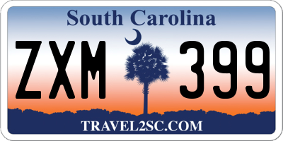 SC license plate ZXM399
